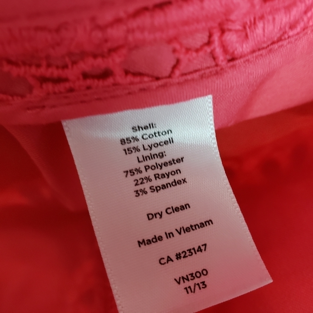 Talbots pink floral eyelet lace dress - Picture 7 of 10